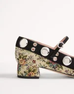 Valentino Mary-Jane Nellcôte Pumps In Papier Floral Jacquard Fabric 30Mm - Image 2